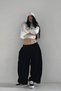 Summer Baggy Large Size Extra Wide-Leg Size Elastic Non-See-Through Fabric P Cotton U O Oversized Tracksuit - 3