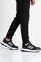 Black and White Mesh Lace-Up Men's Sports Shoes