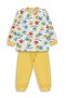 Civil Boy's Puzzle Printed Pajama Set |   Interlock-Interlock |   School Nursery and Daily Use - Yellow