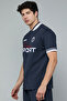 Embroidered Shirt with Stand Collar and Short Sleeves - 3