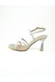 1916 Silver Banded Heeled Evening Dress Women's Shoes - 3