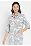 Short Zippered Bamboo Cotton Jacquard Women's Dressing Gown – Premium Soft Luxury Gray - 2