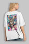 38 Cats for Cat Lovers Printed White Oversize T-Shirt 100% Cotton Unisex Cat Lover Premium Design - 3