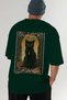 84 Cats for the Sake of Cats Printed Green Oversize T-Shirt 100% Cotton Unisex Cat Lover Premium Design - 6