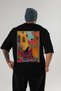 For the Love of Cats 22 Cats Printed Black Oversize T-Shirt 100% Cotton Unisex Cat Lover Premium Design - 2