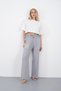 Muslin Palazzo Trousers Women's Summer Loose Wide Leg Casual Comfortable Elastic Waist Pocketed Daily Stylish Trousers - 3