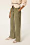 High Waist Washed Gabardine Pants - 2