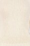 Women Solid Cable Knit Sweater, Off White - 2