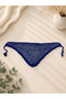 Cobalt Blue Hand Knitted Bandana Hat – Bohemian Women's Hair Accessory