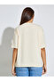 Beige Los Angeles Slogan Oversized T-Shirt - 4