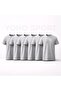 Unisex Basic Cut 100% Cotton Soft Textured Gray Crew Neck T-Shirt Pack of 6