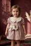 Girl's Powder Vintage Floral Embroidered Dress and Candy Figured Bag Set - Bohemian Style Children's Dress