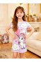 Girls Graphic Print Round Neck Nightdress - 4
