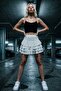 4-Layered Ruffled Mini Skirt with Elastic Waist and Comfortable Fit - 5