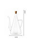 4 Piece Borosilicate Oil and Vinegar Set with Acacia Base, 500 ml Leak-Proof Oil Pot Set - 5