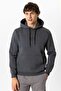 Anthracite Regular Fit Cotton Hooded Sweatshirt - 2