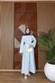Women's Belt Detailed Hijab Dress Long Sleeve Loose Cut Dress - 2