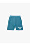 Cotton Printed Shorts with Elastic Waist and Pocket Detail
