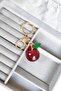 Luxury Design Silvery Apple Model Women's Bag Ornament Charm and Keychain - 2