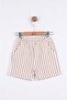Nk baby boy short leg striped shorts 1-4 years camel