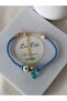 Blue Women's Bracelet Blue Glass Beads Evil Eye Cube Bracelet - 3