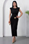 Crew Neck Gathered Side Buckle Dress K-251642 - 3