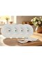 8 Inch Soup Plate, Set of 4 - White Porcelain Soup Bowls, Pasta & Soup Plates, Microwave & Dishwasher Safe Dinnerware - 4