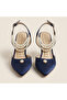 Alison Navy Blue Pearl Detailed Heeled Shoes - 4