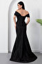 Strapless Neckline Rhinestone Lace Dress Dmn226 - 7