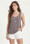 Women's Paloma Cotton Loose Cut U-Neck Sleeveless Gray Knitted Blouse - 4