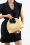 Women's Gold Accessory Detail Long Strap Hand and Shoulder Bag Yellow