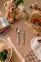 New Generation Children's Spoon 18/10 304 Stainless Steel Fork and Spoon Set with Teddy Bear Pattern