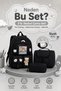 Korean Model 3-Piece Elementary School Bag Set for Girls, Backpack + Lunch Bag + Pen Holder - 3