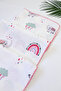 Baby Girl Single Layer Muslin Swaddle Blanket with Pompom Summer Stroller Cover Baby Gift Stl7200 - 4