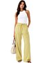 Women’s Striped Wide Leg Pants – Yellow