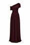 Off-Shoulder Brown Imported Sandy Dress
