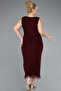 Sleeveless Slit Tassel Midi Plus Size Evening Dress Abk41021 - 2