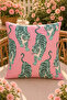 Modern Decorative Throw Pillow Cover Set of 4 Pop Art Flower Tiger Cactus Theme (Double Sided) - 4