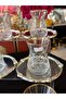 12 Piece Silver Color Metal Plated Tea Cup Set for 6 People - 3
