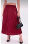 Pleated Midi Skirt High Waist Elastic Casual & Stylish Women's Skirt - 3