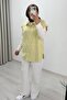 My Magazin Denim Fabric Comfortable Fit Snap Button Pocketed Vest - 5