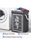 85L Laundry Basket with Lid – Large Foldable Multicolor Laundry Hamper with Rope Handles, Tall Dirty Clothes Storage Bin for Bedroom, Bathroom, Laundry Room & Dorm - 4