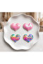 Set of 4 Heart Sequin Sparkling Side Buckles for Children and Adults