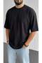 Men's oversize loose t-shirt i can fly black - 5