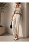 Mim Off-White Linen Heeled Slippers - 2