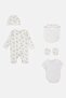 Toddlers Boy 5 Pieces Hanging Gift Set, White - 3
