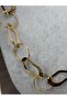 Gold Color Geometric Ring Chain Necklace Big Form Statement Women's Necklace - 2