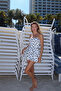 Polka Dot Mini White Strapless Dress - 2