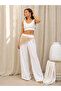 File Model Pareo Waist Accessory with Tie Triangle Lace Look Women's Design - Beige - 5