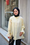 Women's Gathered Sleeve Striped Shirt Yellow - 4